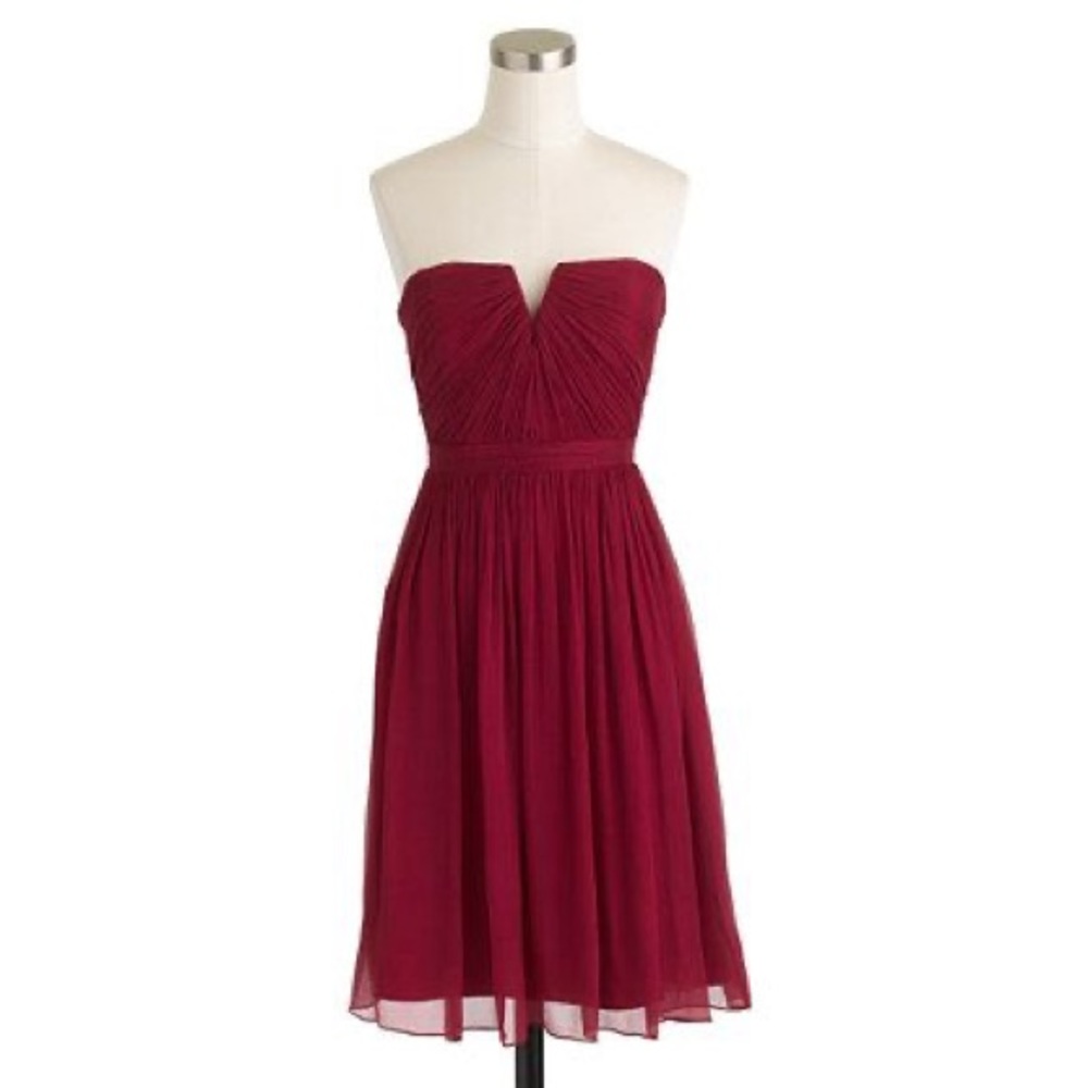 NWT J Crew Nadia Dress Wine/Cabernet 6
